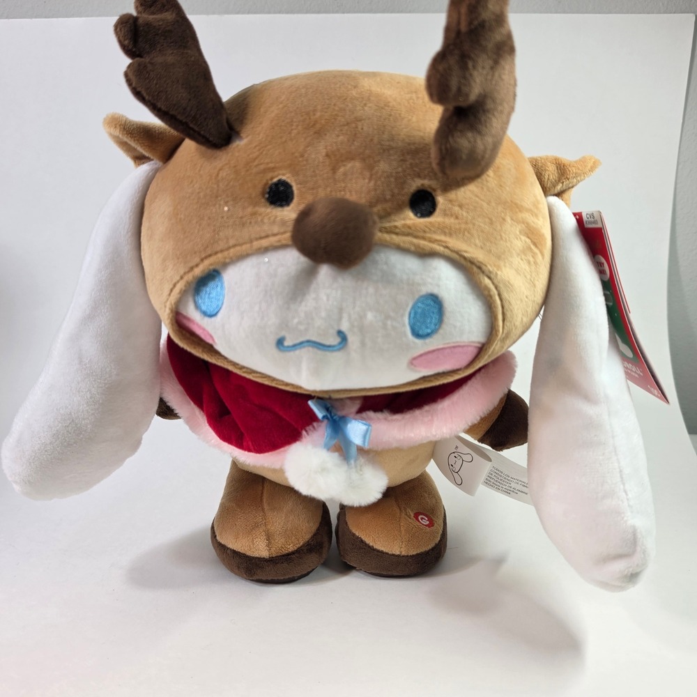 Sanrio Cinnamoroll Animated‎ Plush Reindeer Christmas Musical Toy Brown